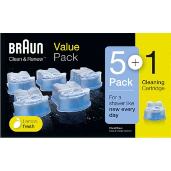 Braun CCR Reinigungskartusche (5+1-Pack) Clean&Renew / Clean Charge CC-System