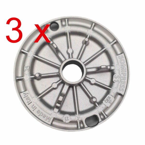 Amica Brennerkörper Set 3 x -große Größe- 9,4 cm 7/4 Somipress S1 SOMI für Gasherd
