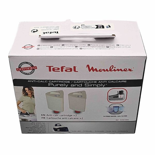 Tefal Original Kartusche für Purely & Simply XD9030 E0 (2er) SV500 SV501 SV502 SV503