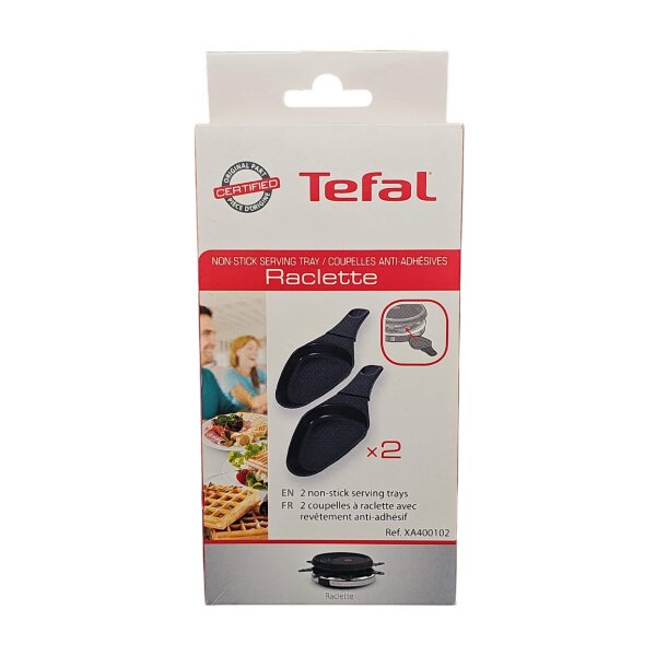 Tefal Raclette - Pfännchen Schale - 2er -XA400102 für Raclette  RE3105 RE3200 RE12C8 Crystal 8 RE1288 - laut Übersicht