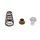 Delonghi Ventil-Set (3 Teile)  im Br&uuml;hkopf ( Feder Buchse Ventilkappe ) zu Siebtr&auml;ger f&uuml;r Dedica EC680 / EC685 / EC695 / EC820 / EC850 / EC860