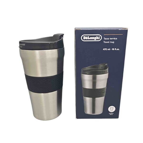 Delonghi Thermobecher DLSC073 470 ml Edelstahl Travel Mug - doppelwandig isolierend