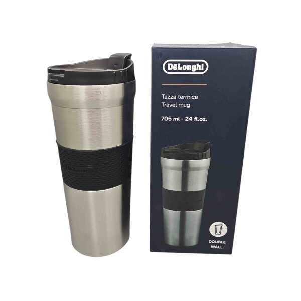 Delonghi Thermobecher DLSC083 705 ml Edelstahl Travel Mug - doppelwandig isolierend