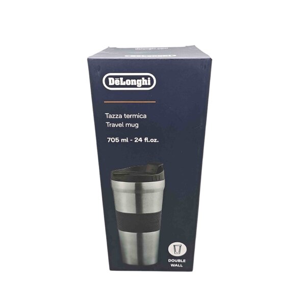 Delonghi Thermobecher DLSC083 705 ml Edelstahl Travel Mug - doppelwandig isolierend