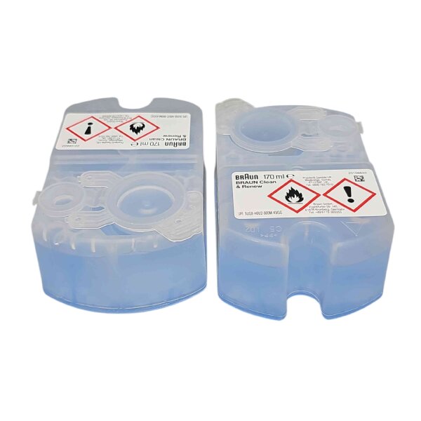 Braun 2 x CCR (2 Stück aus Großpackung - unverpackt. Ohne Umkarton) Reinigungskartusche -neue Variante 2024- Clean&Renew / Clean Charge CC-System