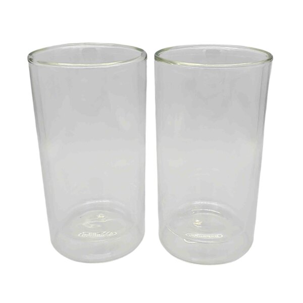 Delonghi Kaffeegläser Cold Brew doppelwandig aus Borosilikatglas 2er Set a 300 ml DLSC325 Kaffeetassen