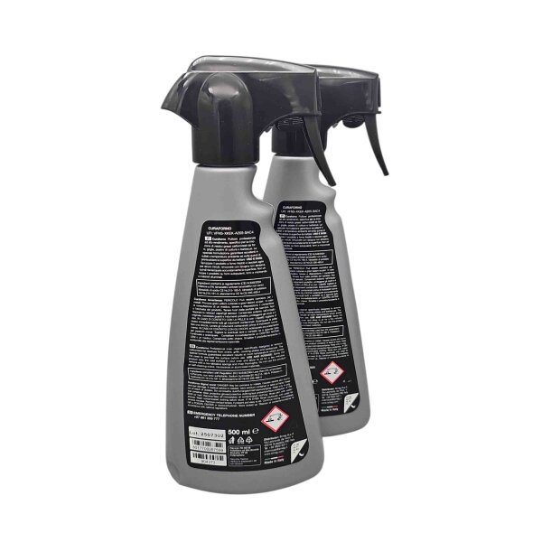 SMEG 2 x Reinigungsspray -Curaforno Professional Care- für Backöfen, Grills und Mikrowelle 0,5 Liter Sprühflasche / Spezialreiniger Spray gegen Fett