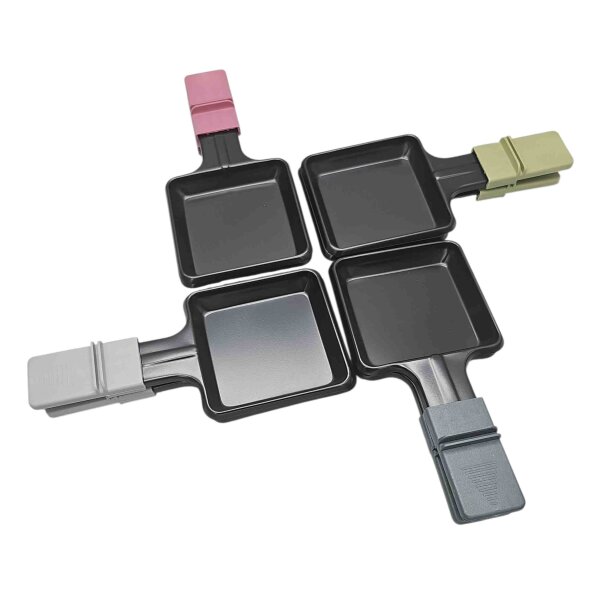 Severin 8er Set - Raclette - Pfännchen 7108048 - 4 x 2 Farben - für RG9640 RG9645
