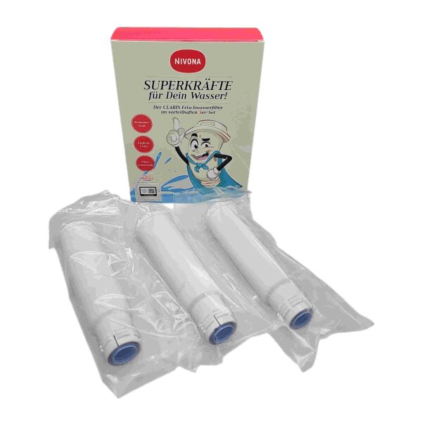 Nivona Claris Wasserfilter Filterpatrone NIRF700 Trio (3er Set) - Staffelpreise- Frischwasserfilter