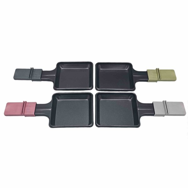 Severin 4er Set - Raclette - Pfännchen 7108048 - 4 Farben - für RG9640 RG9645