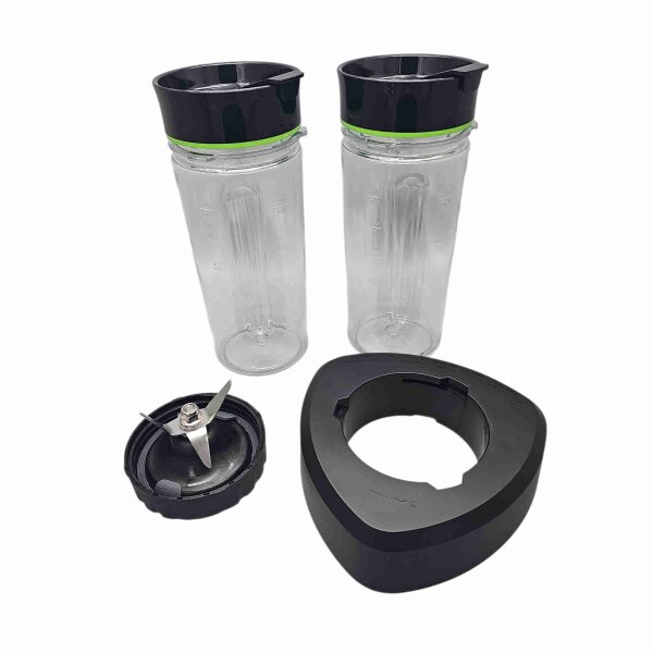 Braun Smoothie2Go Zubehör-Set BRSK002 für Standmixer Powerblend 9 - JB9040 - JB9041 2 Becher