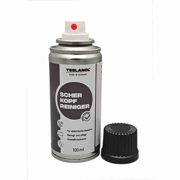 Teslanol Rasierer Reinigungsspray 26050 - für alle Schersysteme geeignet- Scherkopfreiniger Spray 100 ml