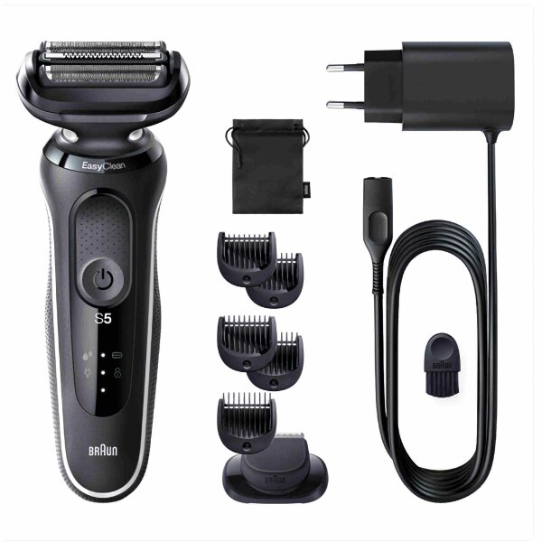 Braun Rasierer Series 5 51-W1500s - mit Barttrimmeraufsatz - EasyClick Precision Trimmer - Type 5762