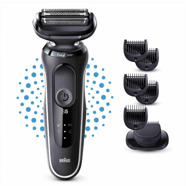 Braun Rasierer Series 5 51-W1500s - mit Barttrimmeraufsatz - EasyClick Precision Trimmer - Type 5762