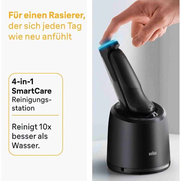 Braun Rasierer Series 5 52-N7200cc - mit Barttrimmeraufsatz - EasyClick - Type 5762 + 4-in-1 Reinigungsstation