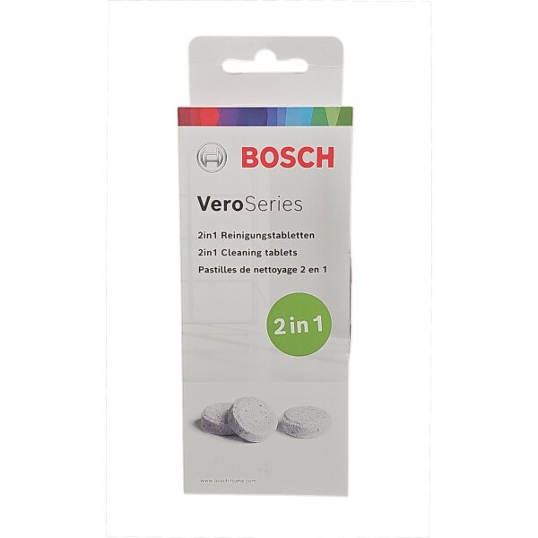 Bosch 2in1 Reinigungstabletten 10 er TCZ8001A a 2,2 Gramm VeroSeries für Kaffeevollautomaten