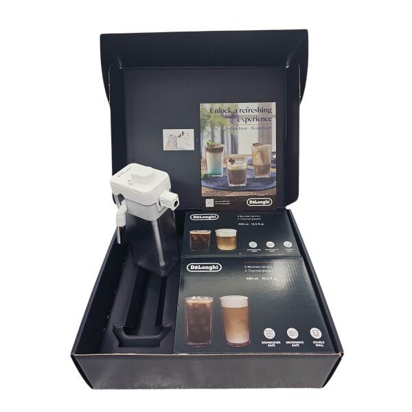 Delonghi LatteCrema Cool Upgrade Set - Milchbehälter + 2 +2 Gläser zu Rivelia EXAM440.55 DLSC032