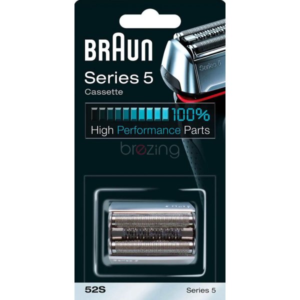 Braun Cassette Scherteilekassette / Kombipack Series 5 / 52S silber (Alternativ 52B nehmen)