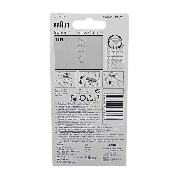 Braun ORIGINAL Kombipack Scherkopf 11B für Series 1 Typ 130 und 150 - Use Parts 11B