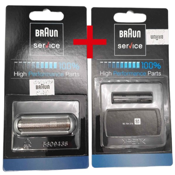 Braun Kombipack (Scherfolie + Klingenblock) zu Batterierasierer M60 + M90 PocketGo 575 P70