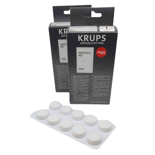 2 x Krups AntiCalk Kit F054, + 10 Reinigungstabletten universal