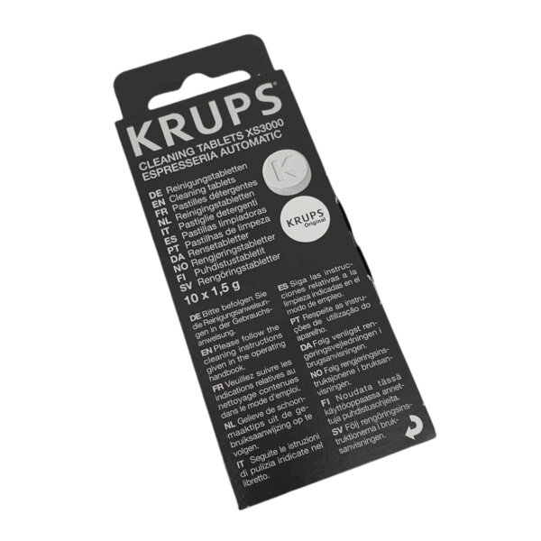 Krups Reinigungstabletten XS3000 für Kaffeevollautomaten - 10er Blister 10 x 1,5 g